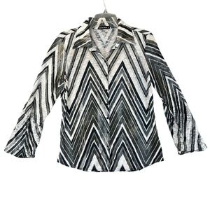 DAVID CLINE Crushed Roll Tab Sleeve Shirt Snap Front "Stone" Greys Size Medium